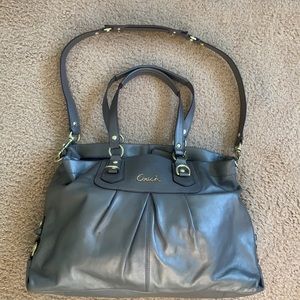 ✅2022 CLEARANCE ❤️EUC Coach Ashley Rare Green Leather Satchel Carryall